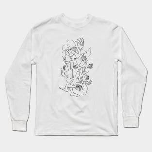 Abstract Bodies Drawing Improvisation #5 Long Sleeve T-Shirt